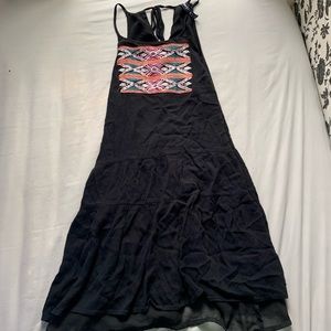 3/$16 Black Spaghetti Strap Dress w Rainbow Design